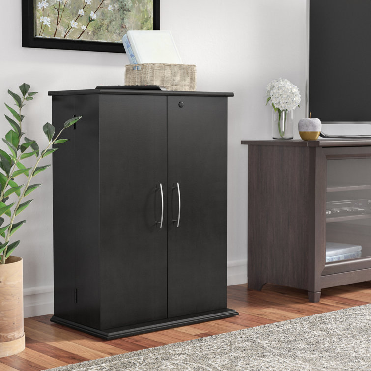 Locking media deals storage cabinet